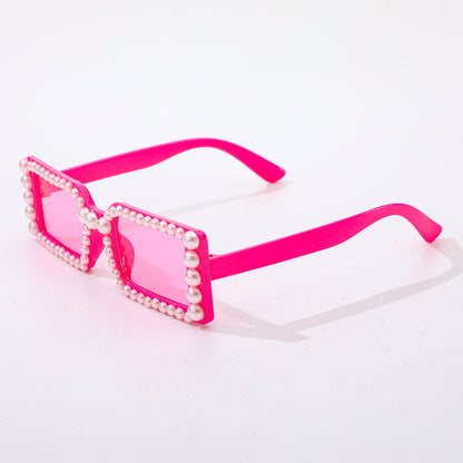 Perlenverzierte Retro-Sonnenbrille Brehn