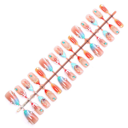 Kunstnagelset mit bunten Akzenten und effektvollen Designs Brehn