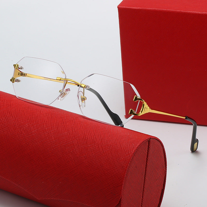 Damen moderne Oktagon-Sonnenbrille mit stylishem Metallrahmen und polarisierenden Gläsern Brehn