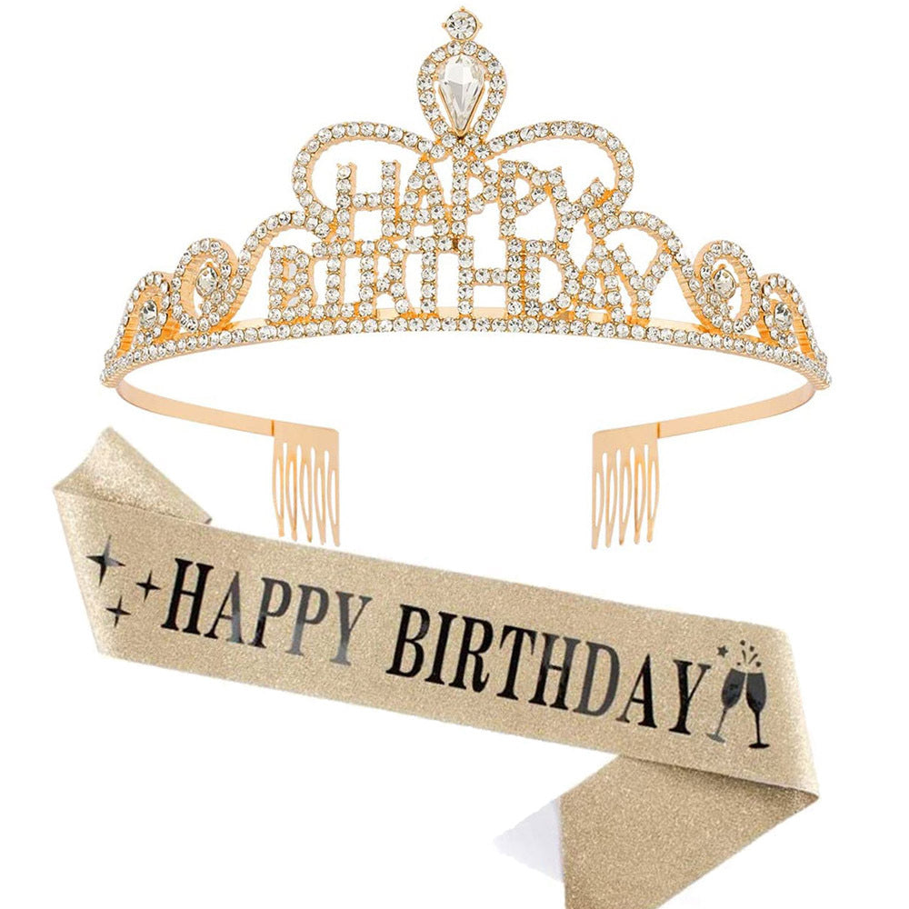 Damen Funkenkrone mit „Happy Birthday“ Schriftzug Brehn