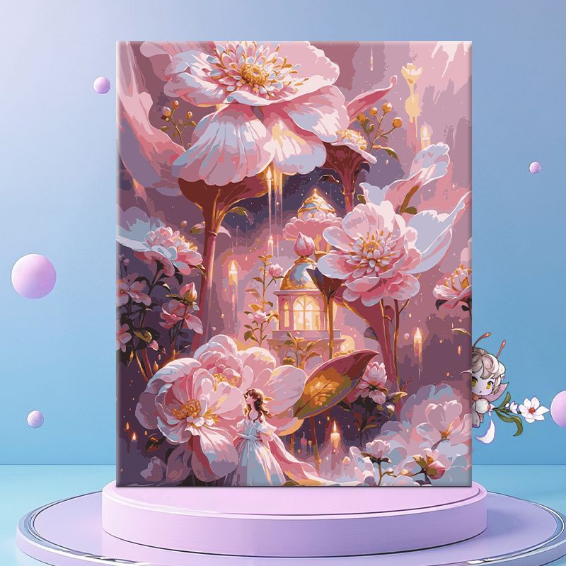 Verspielt Florale Fantasie Leinwand Wanddekoration Brehn