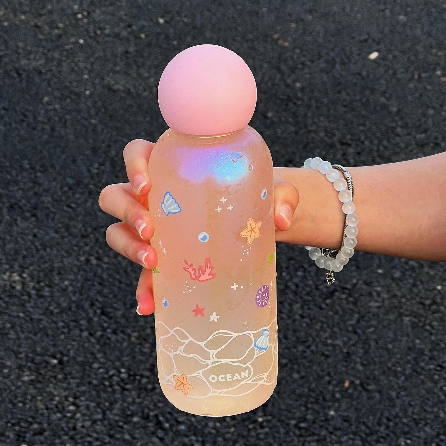 Damen Glas Trinkflasche Brehn