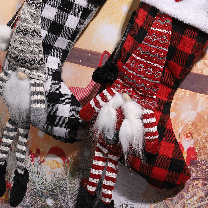 Niedlicher Weihnachtsstrumpf mit Gnome-Motiv Brehn