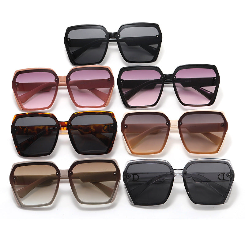 Damen geometrische Sonnenbrille mit robustem Rahmen Brehn