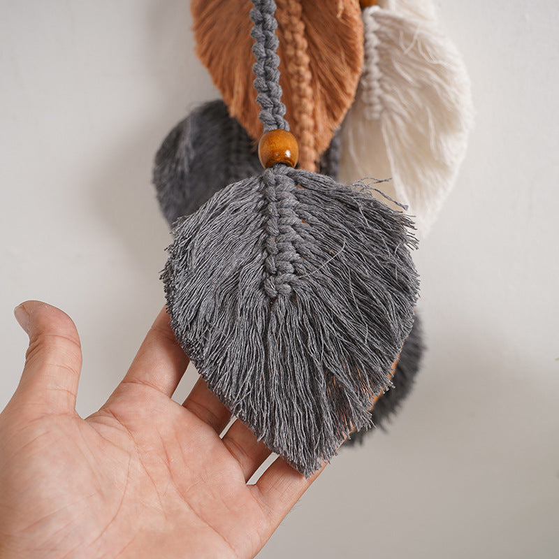 Macrame Blatt Wandbehang Dekor Brehn