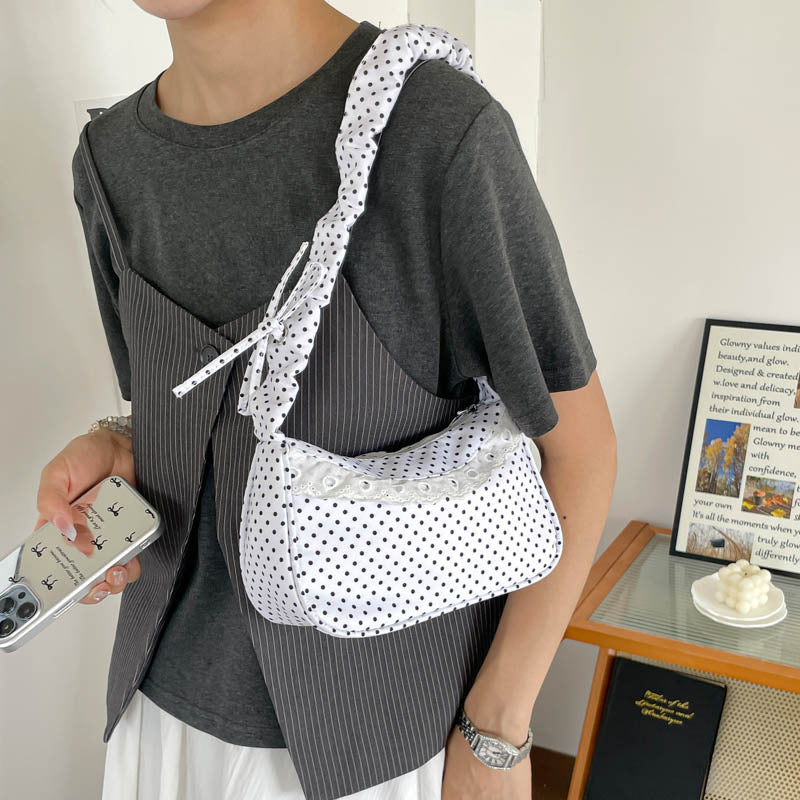 Vintage-inspirierte Polka Dot Handtasche