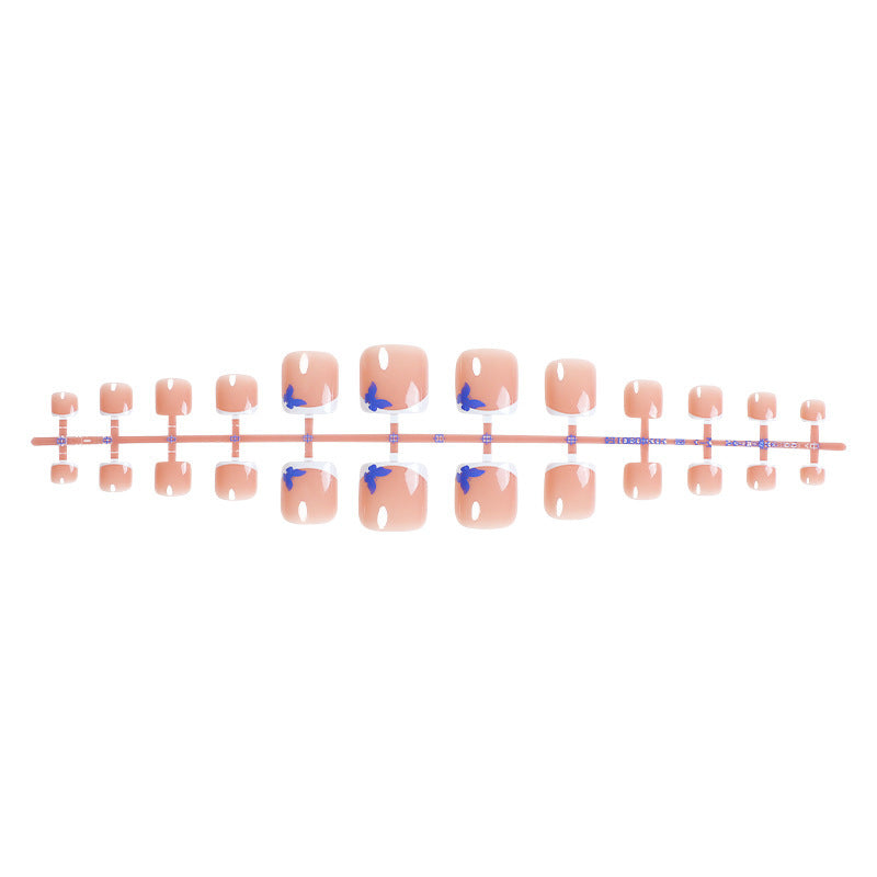 Elegante Press-On-Nagelset mit verspielten Schmetterlingsdesigns Brehn