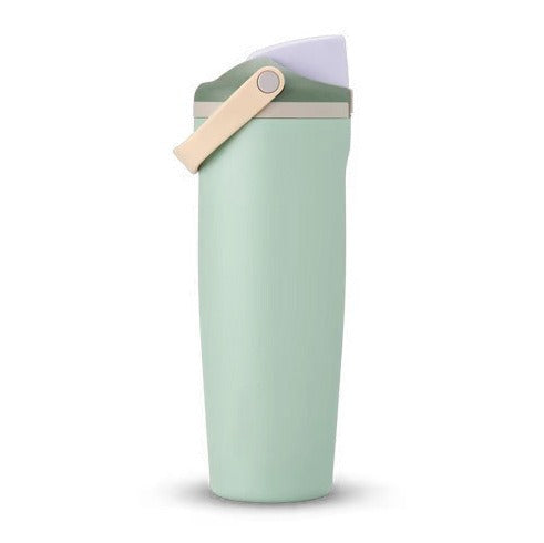Unisex nan doppelwandige Vakuum-Trinkflasche aus Edelstahl mit Einhand-Klickverschluss und Tragegriff Brehn