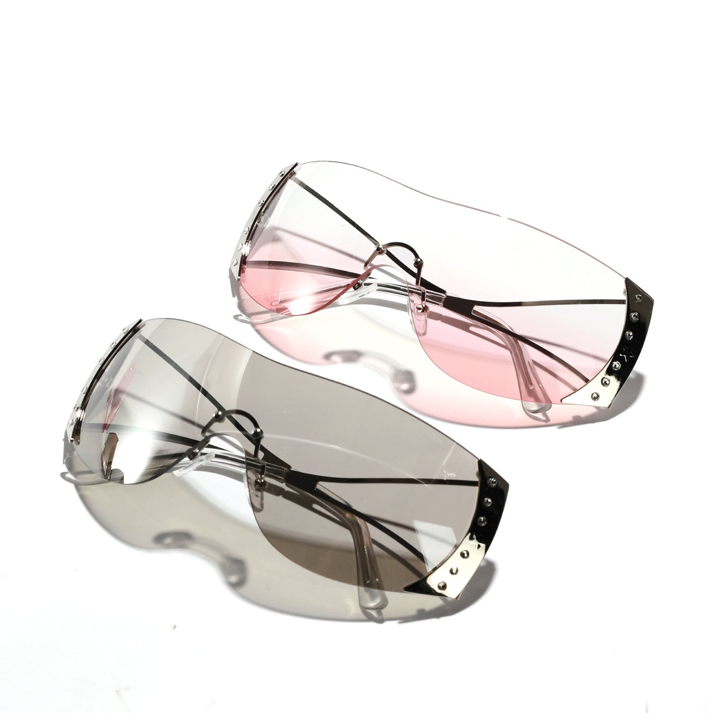 Damen futuristische Sonnenbrille mit stilvollem Rahmen und hochgradigem UV-Schutz Brehn