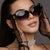 Damen extravagante Sonnenbrille mit modischem Cat-Eye Design Brehn