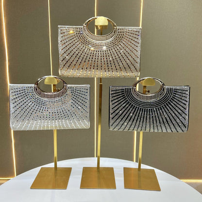 Statement Metallische Abend Clutch