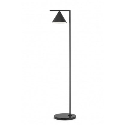 Künstlerische Stehlampe mit schickem Kegelschirm