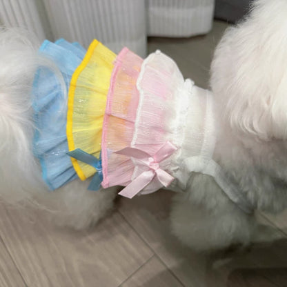 Schichtiger, transparenter Tüll-Harness-Tutu-Rock mit Satin-Akzent