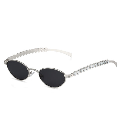 Elegante mit Strass veredelte Katzenaugenbrille Brehn