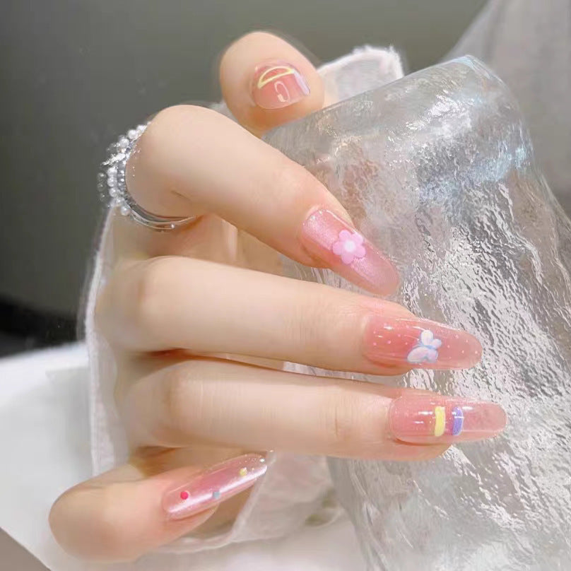 Verspielte tierische Press-On Nagelkunst