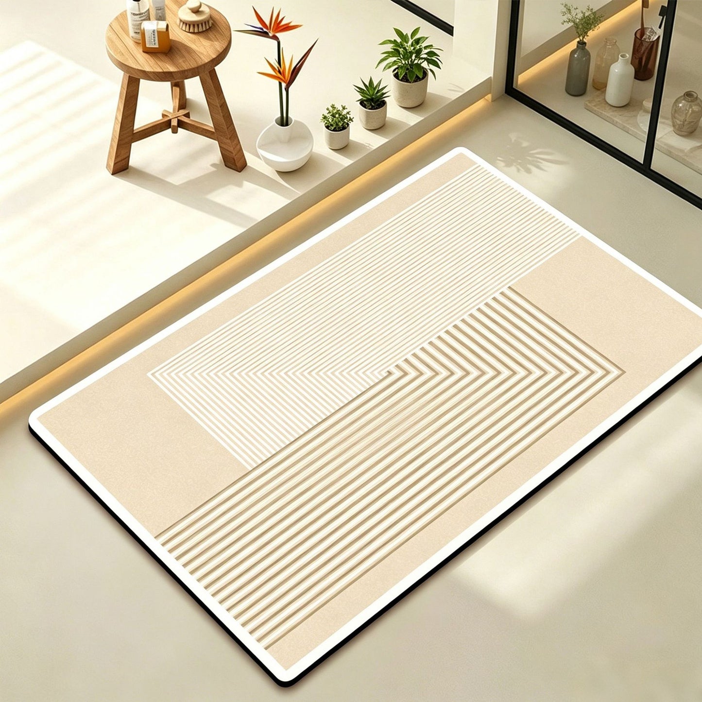 Abstrakte Moderne Badmatte Brehn