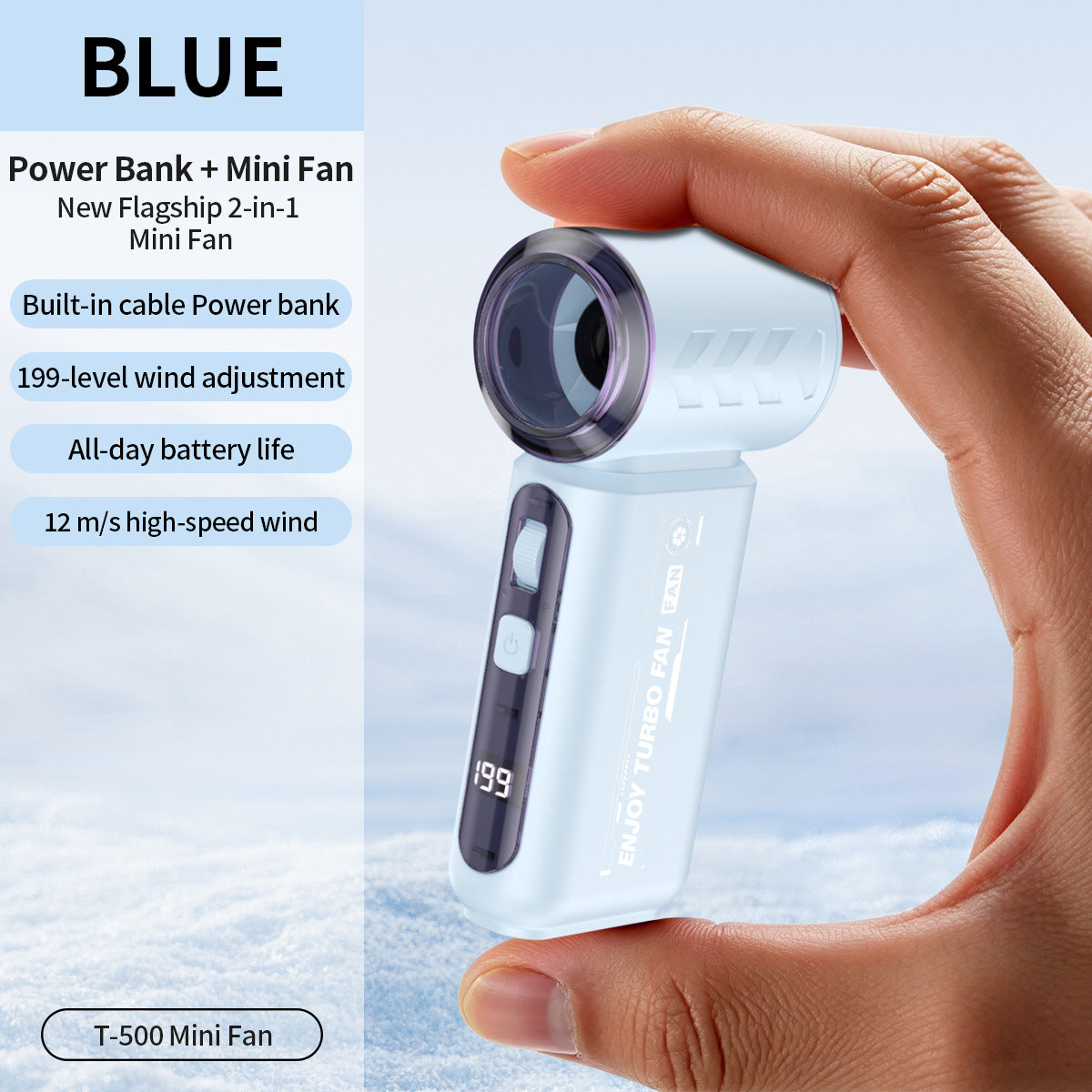Damen Tragbarer Mini Ventilator mit Powerbank-Funktion Brehn