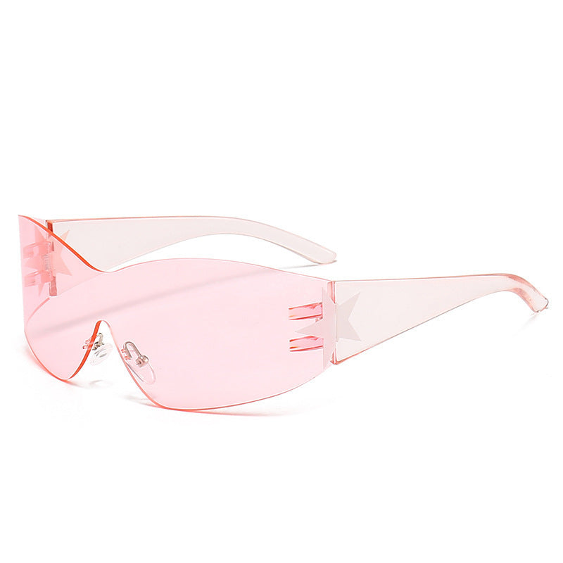 Sleek Shield Sonnenbrille mit Sternelement Brehn