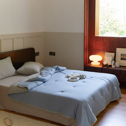 Kuschel-Steppbett mit Punkt-Tufting und wendbarem Microfaserbezug