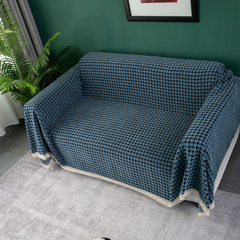 Elegante Hahnentritt Sofa Bezug