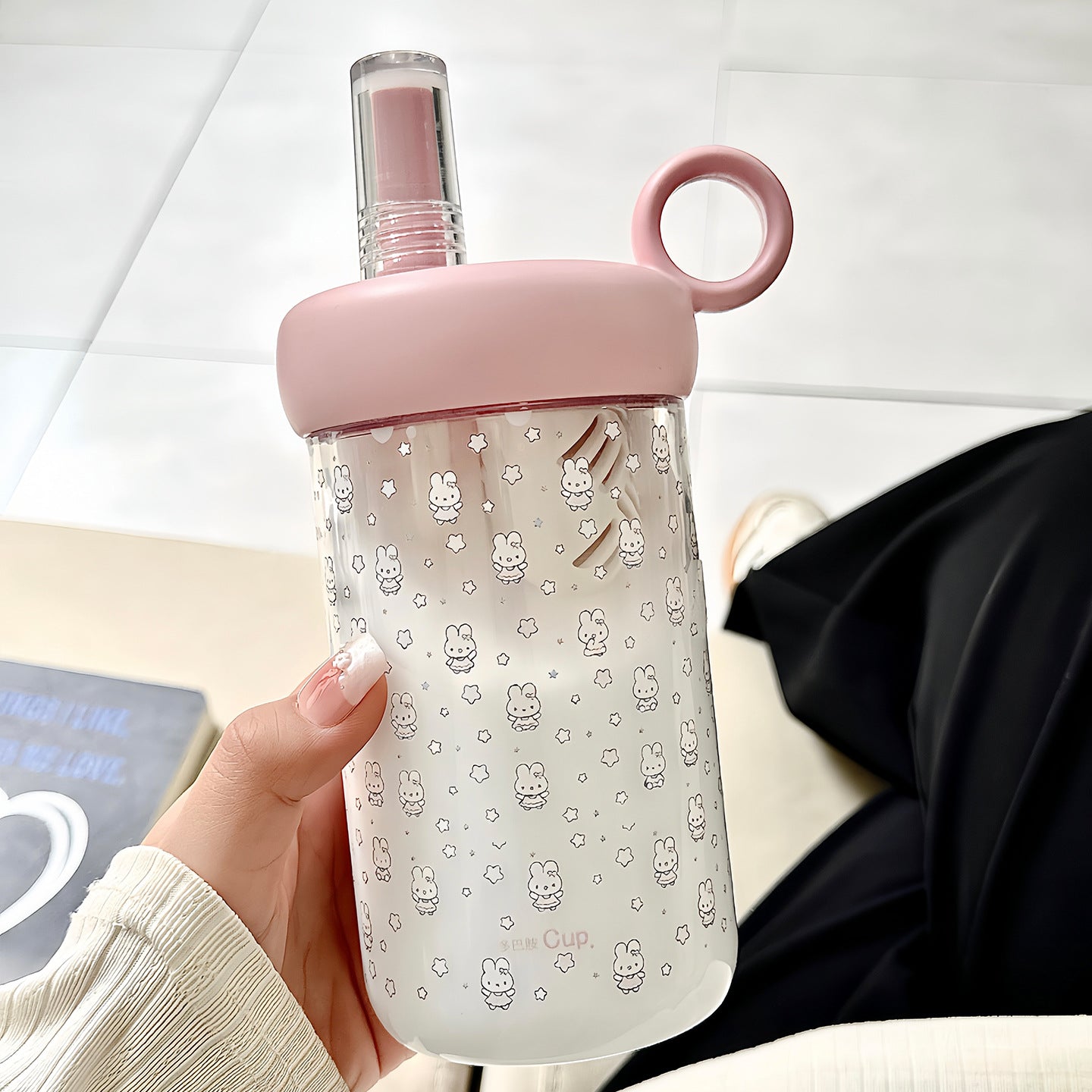 Damen praktische Trinkflasche mit süßem Tiermotiv Brehn