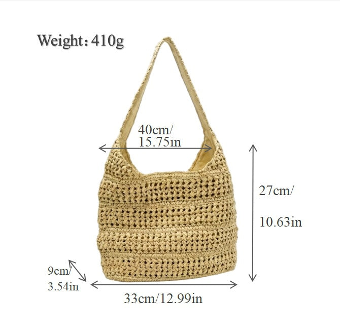 Handgefertigte Makramee Hobo-Tasche Brehn