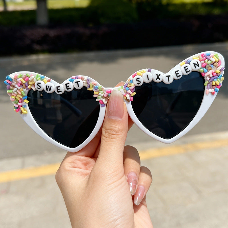 Glamouröse herzförmige Brautsonnenbrille Brehn
