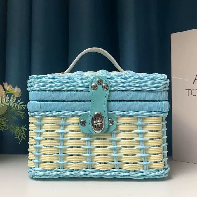 Damen Robuster Rattan Aufbewahrungskoffer Brehn