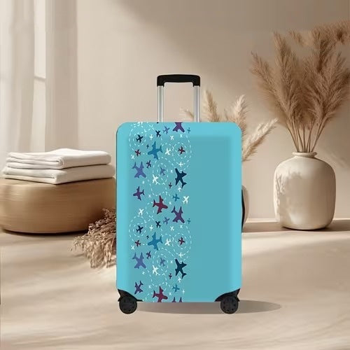 Unisex nan elastische Kofferhülle mit vulkanischem Lava-Marmordesign, dehnbarer Schutzüberzug für Trolley Brehn