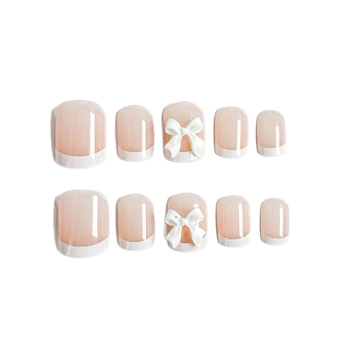 Nail Art Kunstnägel Set mit eleganten Schleifenakzenten Brehn