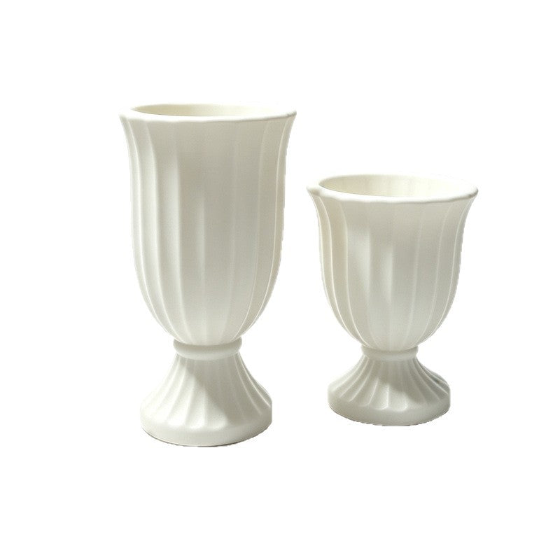 Majestätische gerippte dekorative Vase Brehn