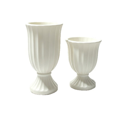 Majestätische gerippte dekorative Vase Brehn