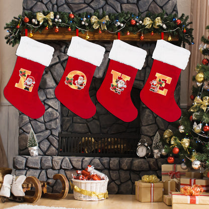 Festlicher Weihnachtsstrumpf mit personalisierbarem Motiv