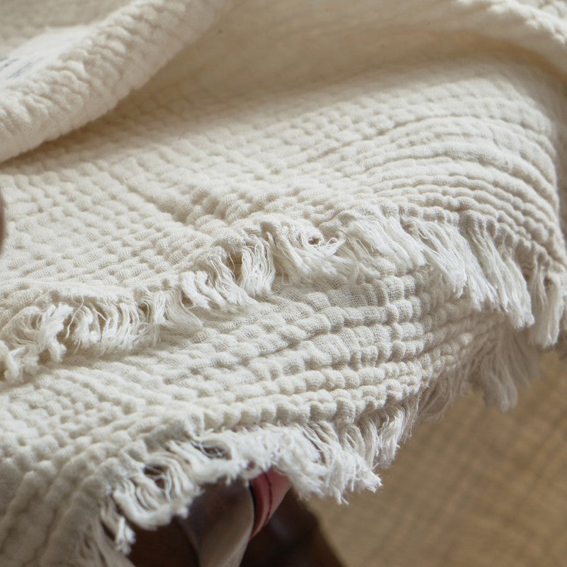 Damen hochwertige und luxuriöse Waffelstruktur Plaid Decke Brehn