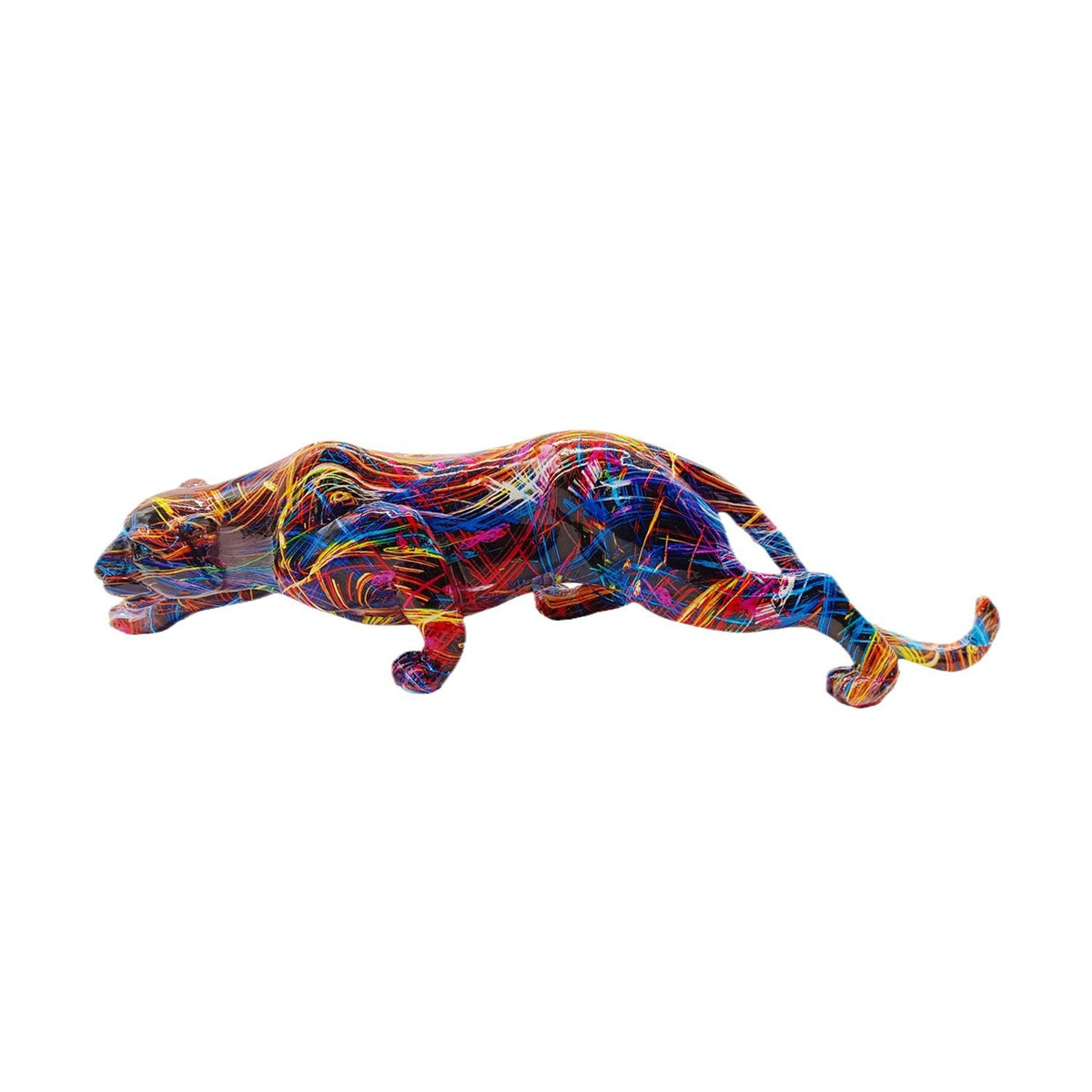 Kunstvolle Panther Skulptur aus Handarbeit Brehn