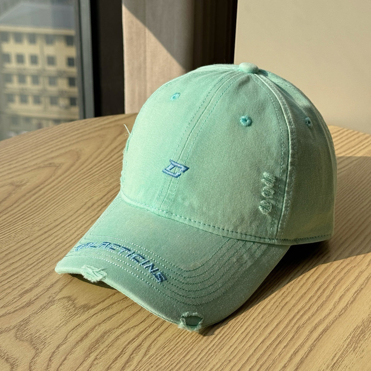 Herren Zerschlissenes Denim Baseball Cap Brehn