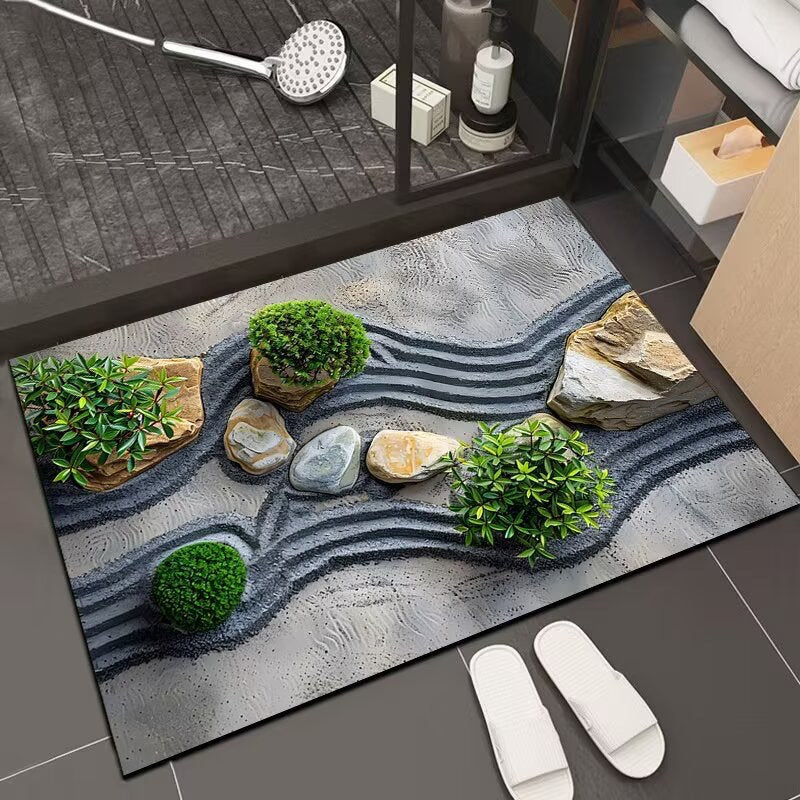 Reflektierender floraler Badematte