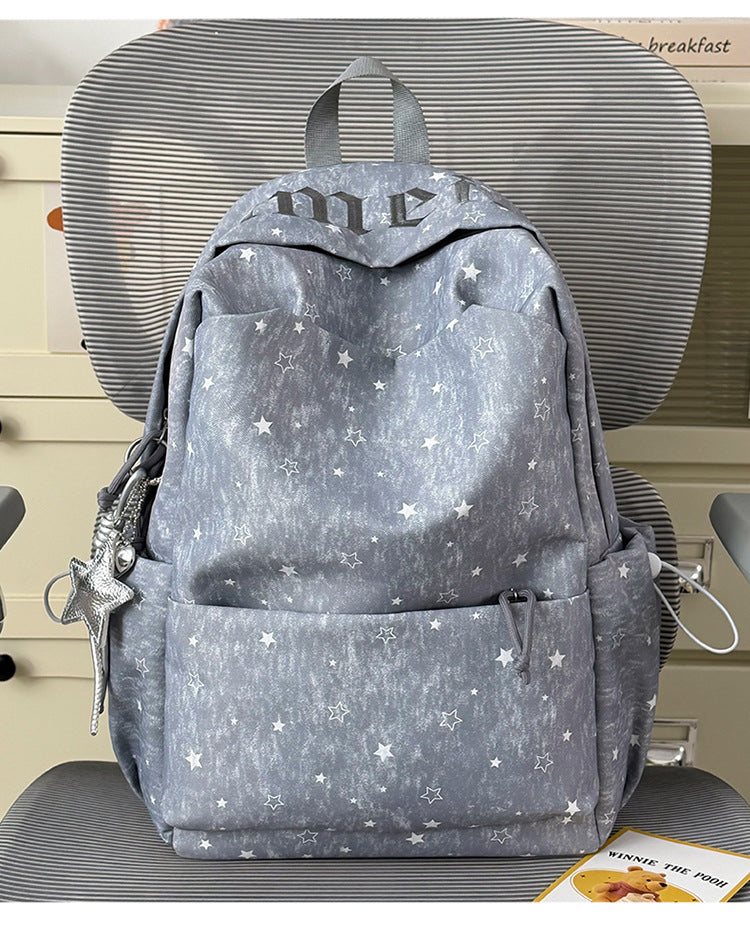 Stern-gedruckter Multi-Taschen-Schulrucksack
