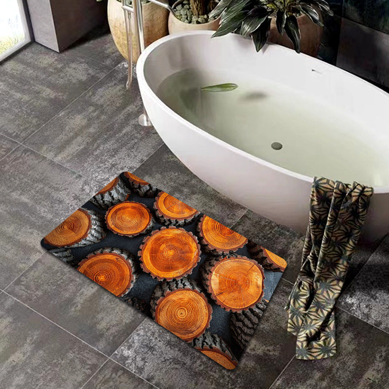 Natürliche Holzmaserung Badmatte Brehn
