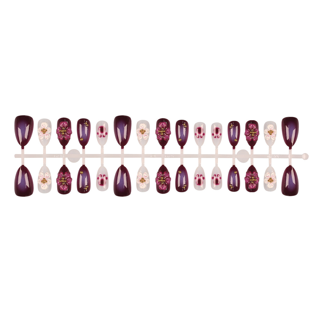 Gothic Floral Press-On Nail Art