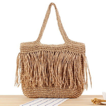 Modische Makramee Tasche mit Fransen Brehn