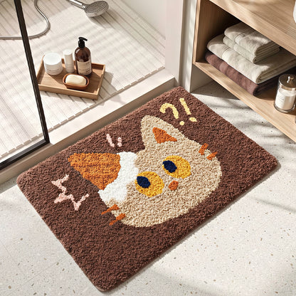 Plüsch Cartoon Katze Badmatte