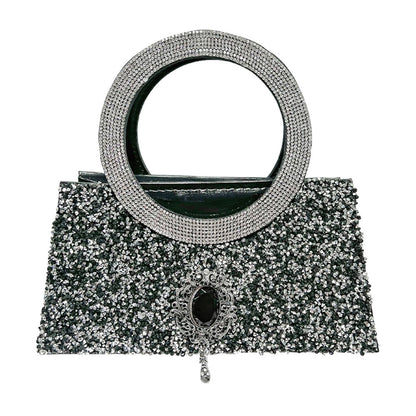 Glänzende strukturierte Abendhandtasche