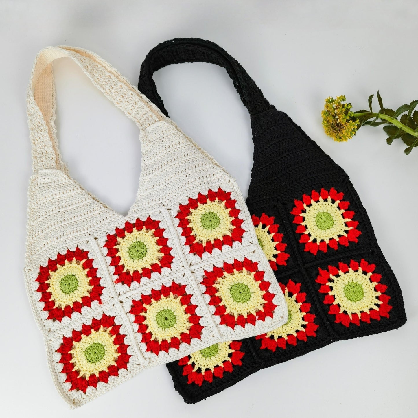 Häkel-Handtasche mit Retro-Muster Brehn