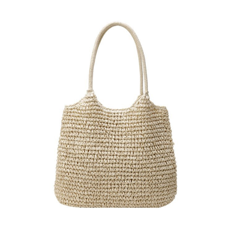 Handtasche Aus Handgewebtem Naturmaterial mit Großzügigem Innenraum Brehn