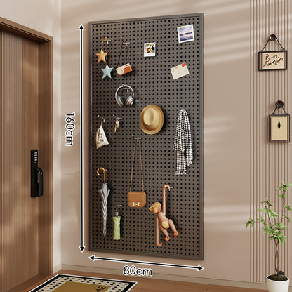 Wandmontierter großes perforiertes Metall-Lochplatte-Organizer-Panel für Eingangsbereich