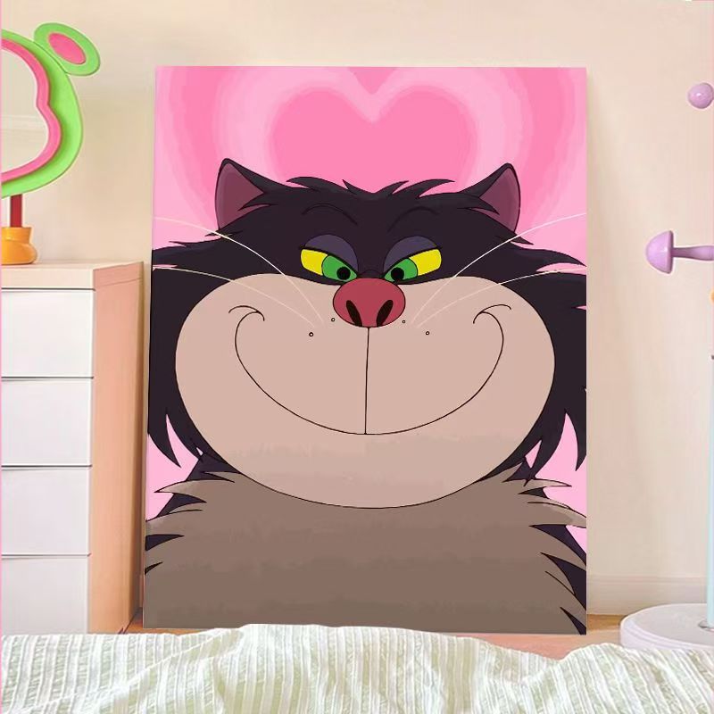 Verspielt Cartoon Katze Wandkunst Brehn