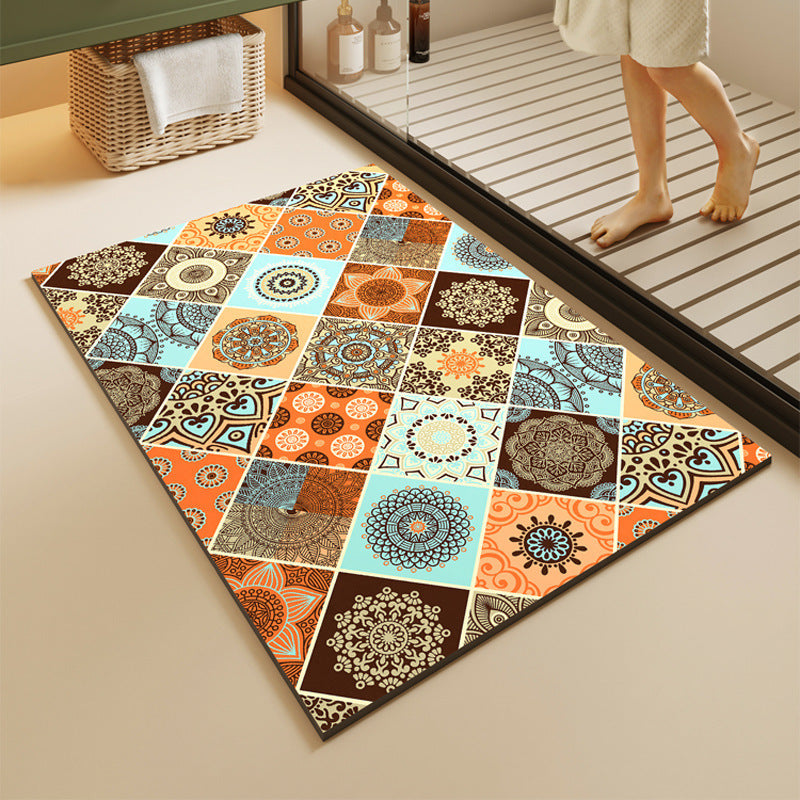 Vintage-inspirierte dekorative Badematte