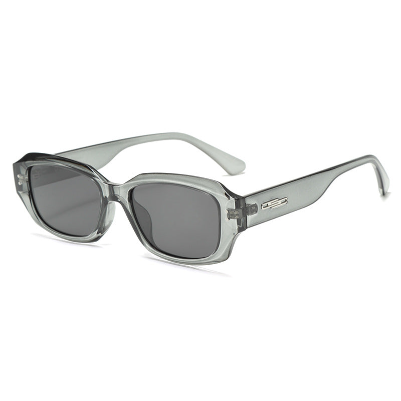 Damen modische quadratische Sonnenbrille mit innovativem transparentem Rahmen Brehn