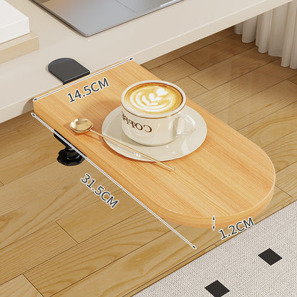 Clip-On Bambus Klappbecher und Snack-Seiten Tisch mit verstellbarem Drehklemme
